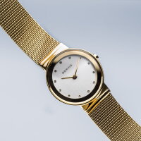 Womens Watch Gold-Colored Stainless Steel with Crystal Elements - Bering - Model: 10126-334