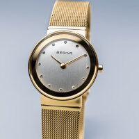 Womens Watch Gold-Colored Stainless Steel with Crystal Elements - Bering - Model: 10126-334