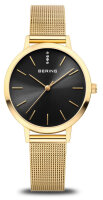 Womens Watch in Gold-Colored Stainless Steel with Mesh...