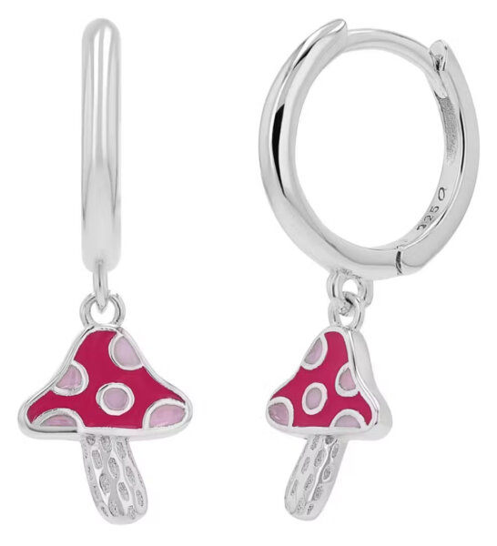 Creolen aus 925 Sterlingsilber (rhodiniert) mit Pilz-Motiv, Prinzessin Lillifee Modell: 2040631