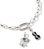Charm-Anhänger für geschwärztem 925er Sterlingsilber mit schwarzer Träne und Zirkonia aus der Wednesday Kollektion, Thomas Sabo Modell: CC1319-643-11