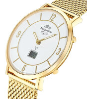 Herrenuhr Gold Edelstahl Milanaise Funk Quarz MTGA-10948-12M Elegant