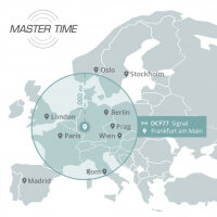 Master Time Herren Funkuhr Super Power Aviation Metall Schwarz