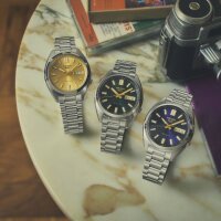 Seiko 5 Sports Herrenuhr Automatik Edelstahl Blaues Zifferblatt SRPL55K1