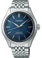 Elegante Seiko Presage Herren-Automatikuhr mit blauem...