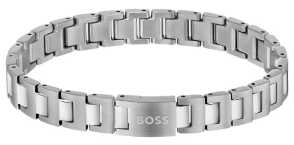 BOSS Candor Herrenarmband: Robustes Edelstahl-Gliederarmband mit Magnetverschluss 1580751