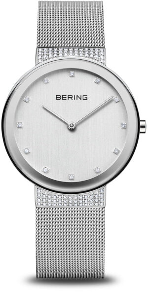 Damenuhr aus Titan mit silberfarbenem Zifferblatt und Quarzwerk - Bering Modell: 10135-0005