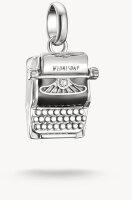 Wednesday Schreibmaschine Zirkonia Connect Silber Charm-Anhänger für Armbänder - Thomas Sabo Modell: CC1315-691-11