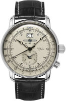 Herrenuhr, Dual-Time Quarz Edelstahl - Champagner...