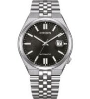 Herrenuhr, robustes Automatikwerk, schwarzes Zifferblatt - Citizen "Tsuyosa": NK0020-55E