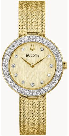 Bulova Crystal Phantom Damen Armbanduhr Gold Edelstahl Saphirglas Quarz 3 ATM