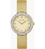 Bulova 96L329 Crystal Phantom Damenuhr - Elegante 30,5mm Edelstahl Quarz 3 ATM