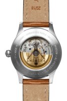 Herrenuhr Automatik, Blaues Zifferblatt, Saphirglas, Lederarmband, 10 bar - Bauhaus Modell: 2556-3