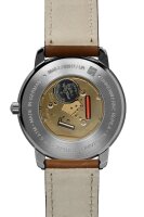 Herrenuhr mit Lederarmband und blauem Zifferblatt -...