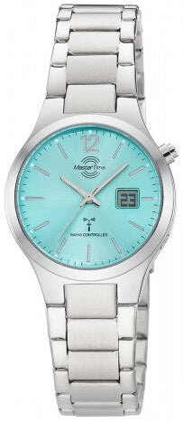 Funk Damenuhr, Lady Line, Türkises Zifferblatt - Master Time Modell: MTLA-10913-81M