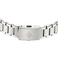 Damen Funkuhr elegant, Edelstahl-Armband, rosa Zifferblatt - Master Time Modell: MTLA-10914-81M