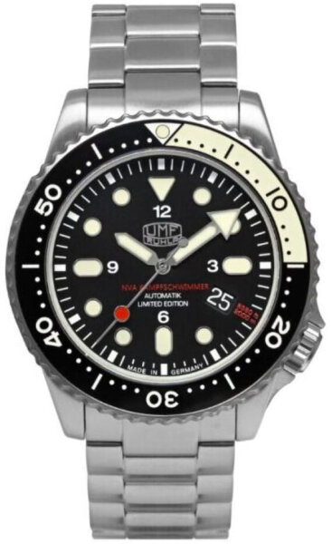 Herrenuhr, Automatik-Taucheruhr, schwarzes Zifferblatt - UMF Ruhla Modell: 1958M-2