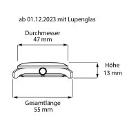 Herrenuhr, Fliegeruhr aus Edelstahl - Schwarz -...