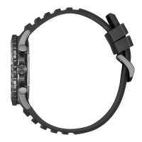 Herrenuhr, Eco-Drive Antrieb, schwarzes Zifferblatt -...