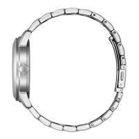 Herrenuhr, Eco-Drive aus Edelstahl - Schwarzes...