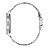 Damenuhr aus Edelstahl, mit weißem Zifferblatt -...