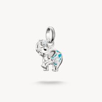 Damen Charm-Anhänger Elefant, türkisfarbene...