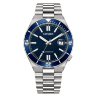 Herrenuhr, Edelstahlarmband mit blauem Zifferblatt - Citizen Modell: NJ0231-56L