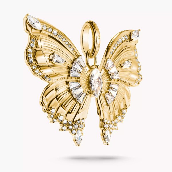 Anhänger Schmetterling Butterfly Paradise mit Steinen vergoldet