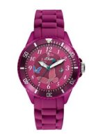 Kinderuhr, Silikonband mit Schmetterlingen, Minze - s.Oliver Modell: 182.209.185.2230.65C0