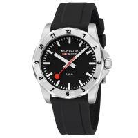 Numeri, Schwarzes Silikon, 42 mm