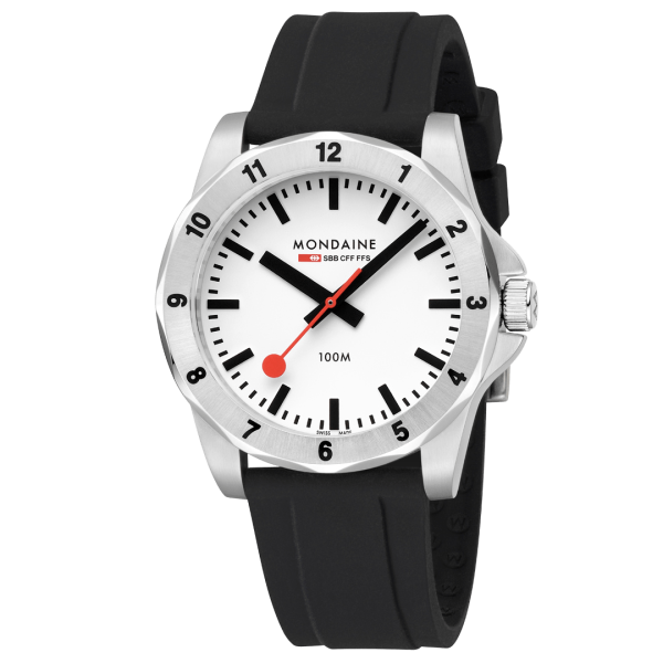 Numeri, Schwarzes Silikon, 42 mm