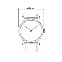 Herrenuhr mit weißem Zifferblatt - UMF Ruhla Modell: 1930M-1