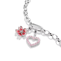 Charm-Anhänger Kirschblüte Connect Silber -...