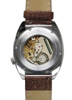 Herrenuhr mit Saphirglas, dunkelrotes Zifferblatt - UMF Ruhla Modell: 1466-5