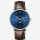 Herrenuhr mit blauem Zifferblatt und Lederarmband - Sternglas Modell: S01-NM06-BR03
